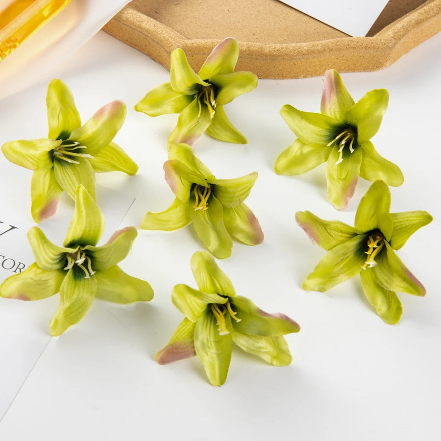 Artificial Silk Lily Flower Heads 50–100pcs | Wedding DIY Decor
