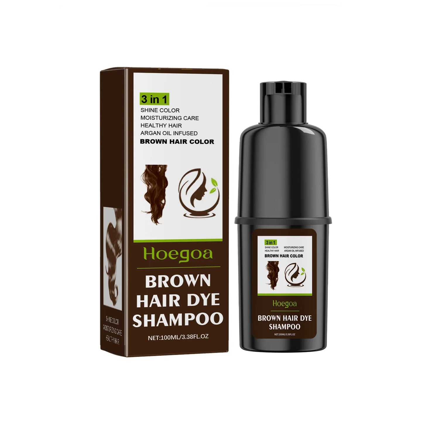 3 In 1 Hair Coloring Shampoo Natural Nourish Black Purple Hair Dye For Men Women Non Irritating Repair Fashion Hair Styling Tool Peaceful Pleasures Health and Wellness 100ml Boxed 2