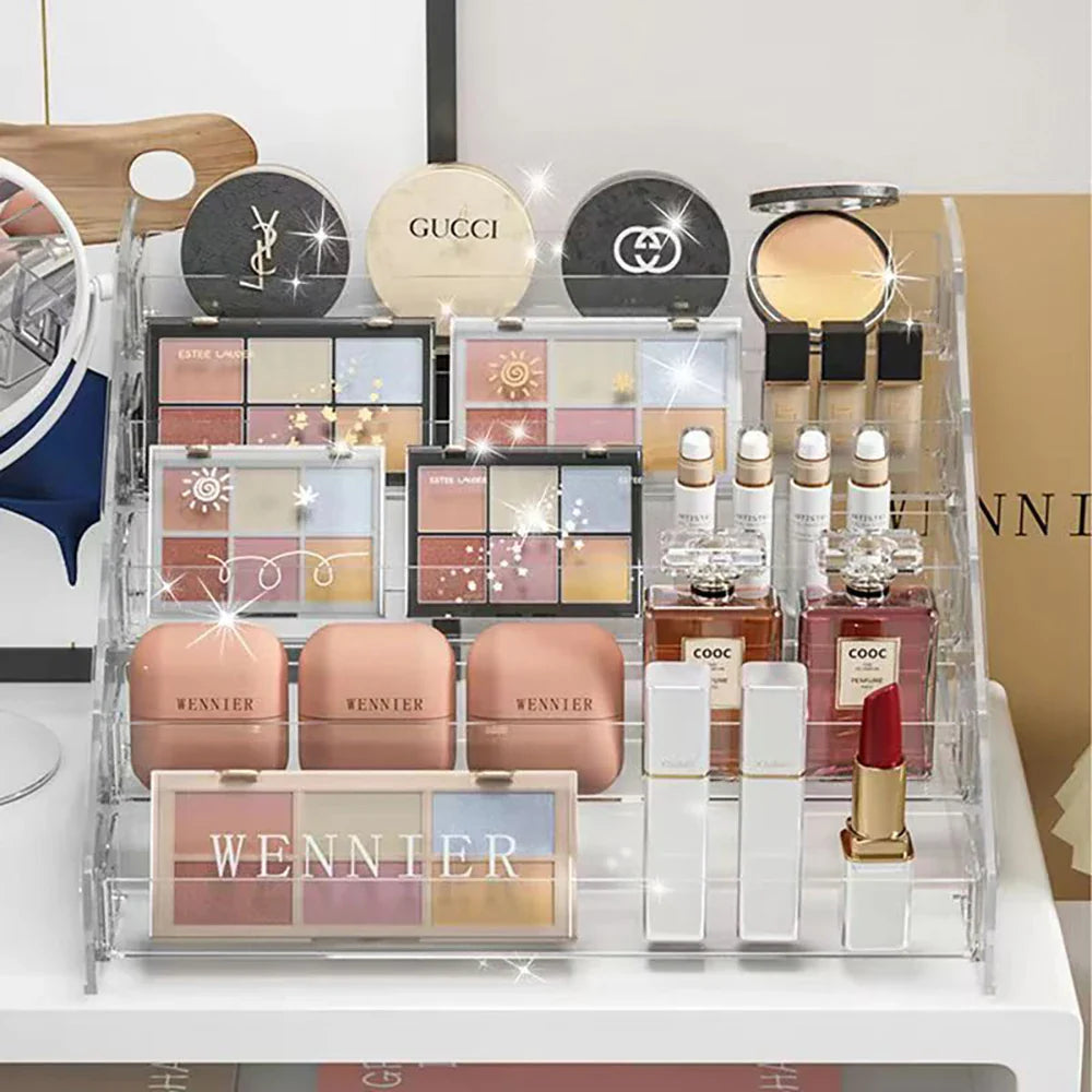 Clear Acrylic Makeup & Jewelry Organizer | Desktop Storage Box