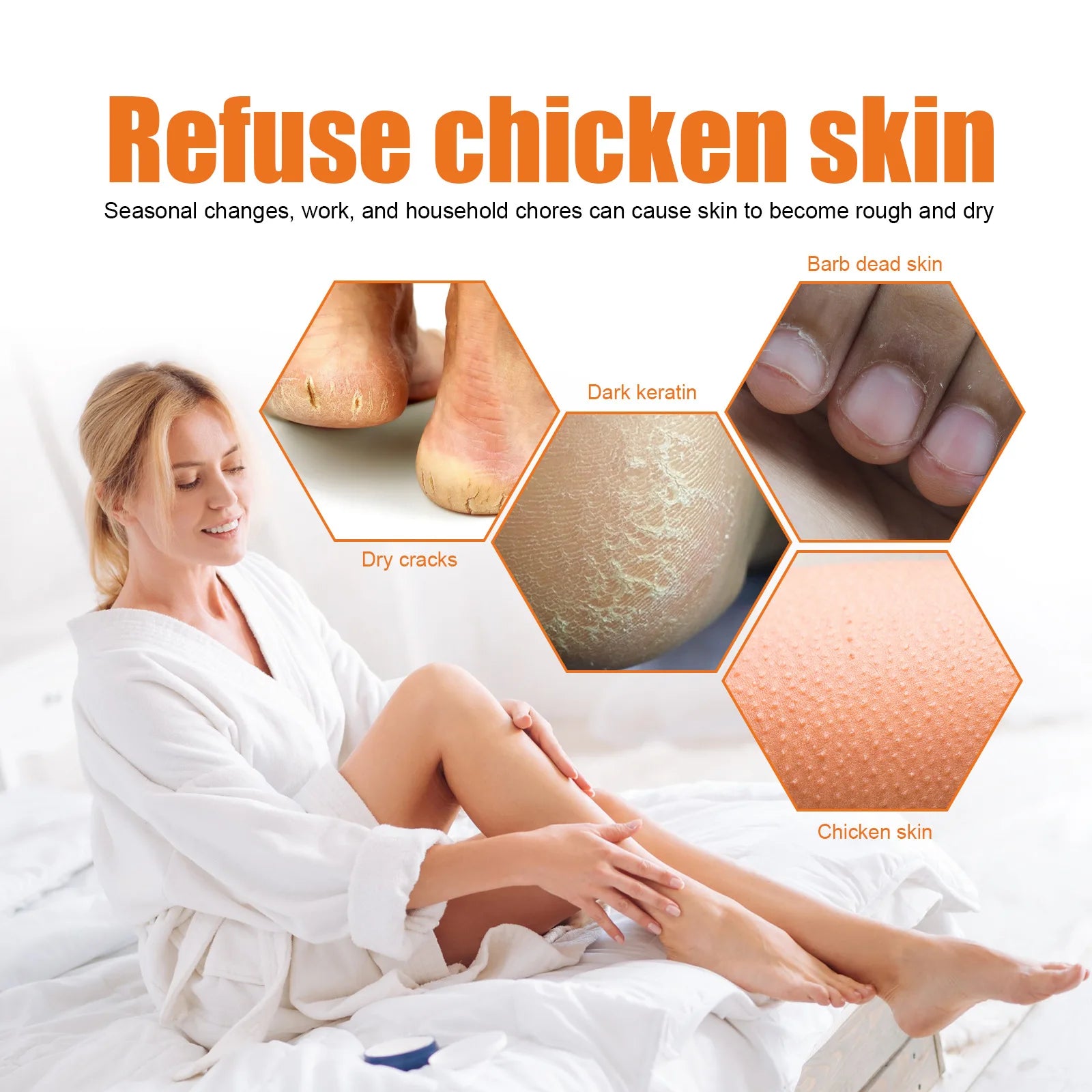 Orange Oil Foot Peeling Spray Exfoliate Rough Skin Soften Heels Repairing Dry Cracks Smoothing Foot Skins Feet Exfoliating Spray Peaceful Pleasures Health and Wellness