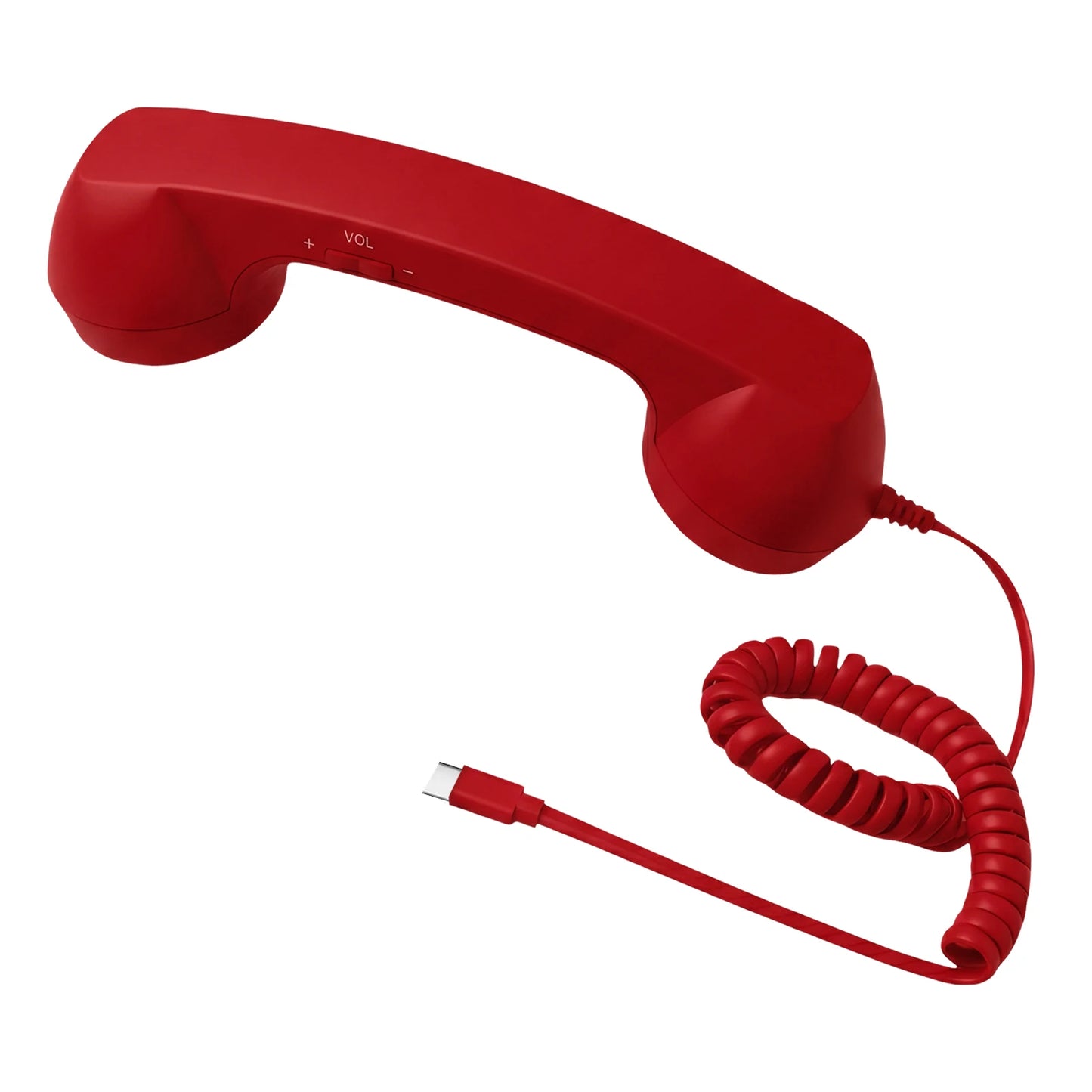 Telephone Wired Handsets with Volume Control & Mic Wired Landline Handle Receiver for Cell Mobile Video Conferences Calls Peaceful Pleasures Health and Wellness Red
