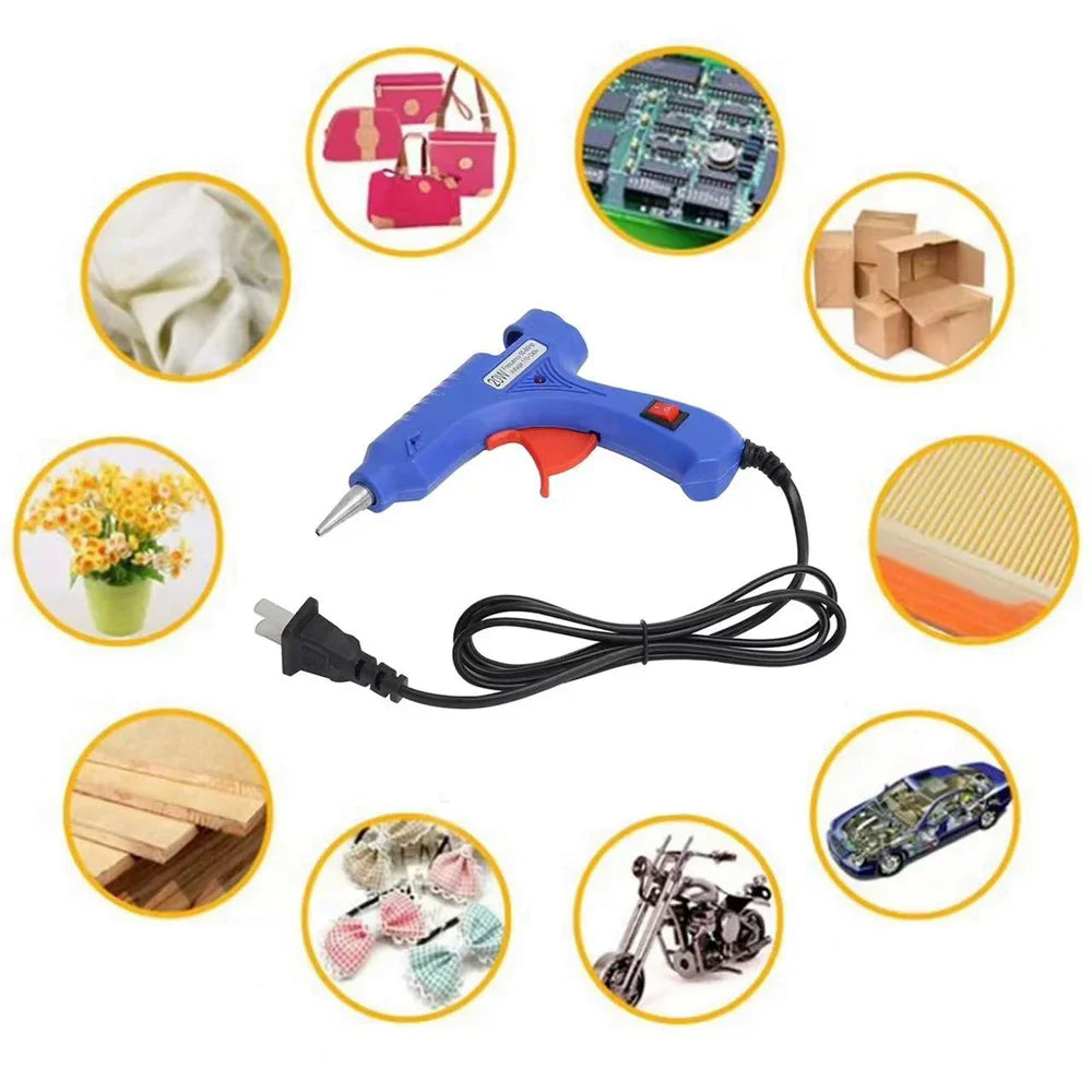 20W Mini Hot Melt Glue Gun Kit with 10 Glue Sticks – CE Cert