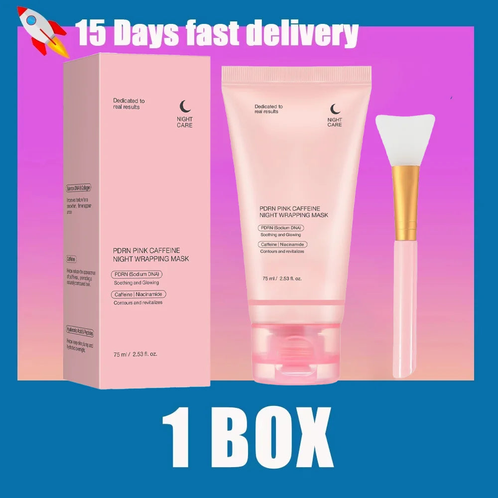 Korean Night Collagen Sleep Mask: Gently Firms, Reduces Puffiness for Refined Contours & Glass-Like Skin Peaceful Pleasures Health and Wellness Pack of 1 Pcs