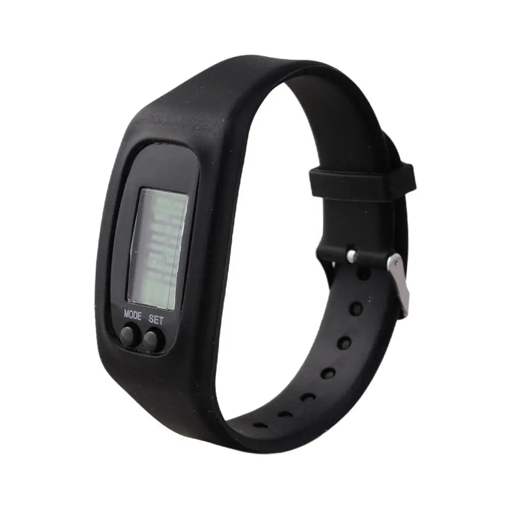 Silicone Pedometer Step Counter Watch – Digital LED Fitness Tracker Bracelet Peaceful Pleasures Health and Wellness B