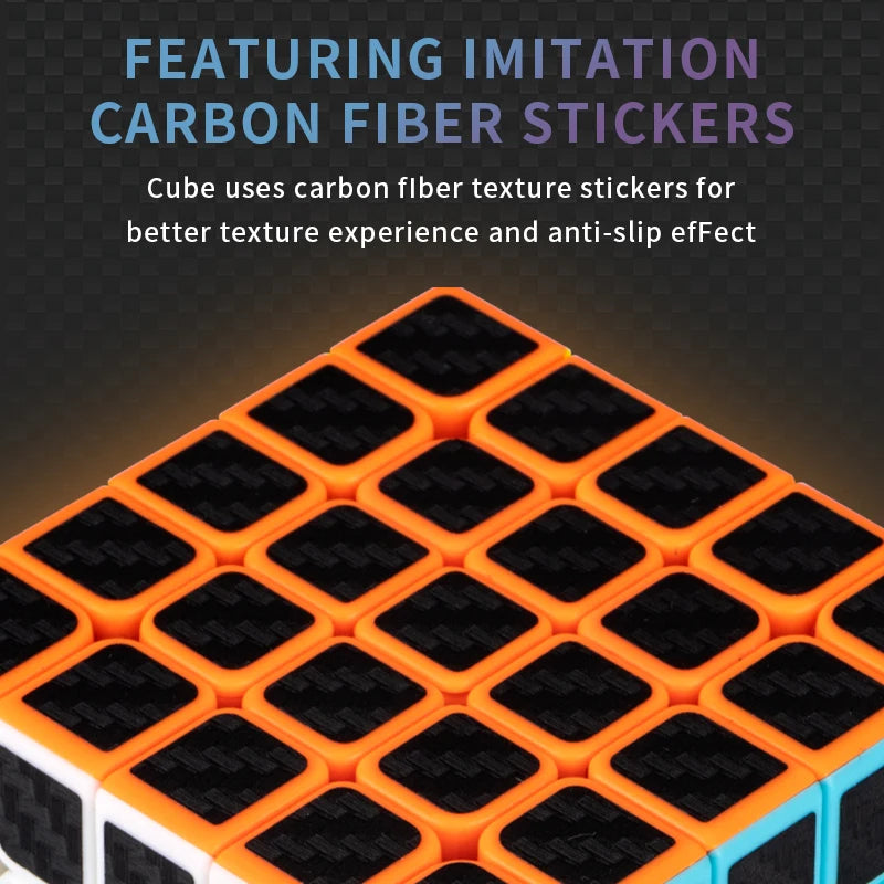 Carbon Fiber Professor's Cube Starry 3X3 4X4 5x5 Speed Puzzle