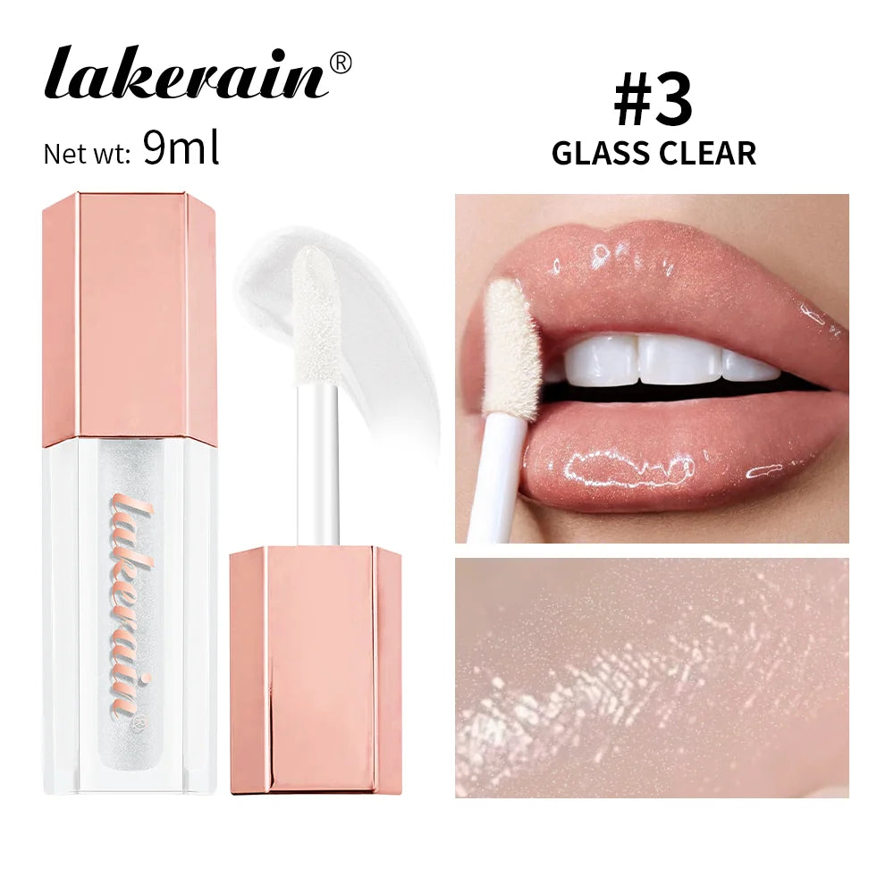 NEW Glitter Gloss Universal Lip Luminizer 8 Colors Makeup Lip Gloss Non-sticky Moisturizing Plumper Long Lasting Glitter Liquid Peaceful Pleasures Health and Wellness 3 glass clear