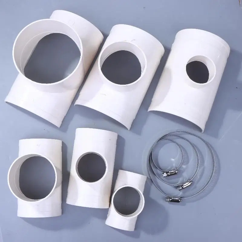 New PVC Open Tee Pipe Joint Repair Patch Drain Pipe Adapter Tube Connectors For Home Outdoor Industrial Plumbing Accessories Peaceful Pleasures Health and Wellness