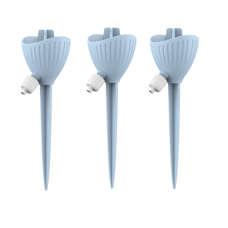 Self-Watering Globes for Plants – 3-Pack Adjustable Drip Irrigation Bulbs with Stakes