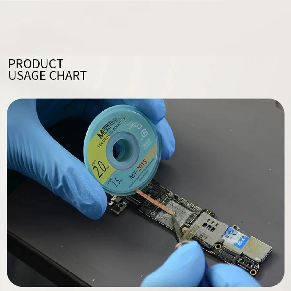 MaAnt High Quality Desoldering Wick with Braided Copper Wire 1015 1515 2015 2515 3015 3515 for Phone PCB BGA Soldering Braid 1.5 Peaceful Pleasures Health and Wellness