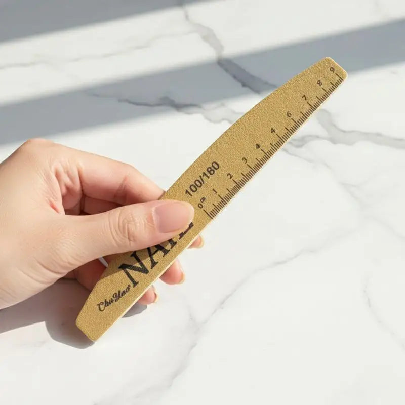 5 Pcs Double-Sided Nail File Set With Scale 100/180 180/240 Grit Washable Ruler Sanding Nail File Durable Nail Sanding Tools Peaceful Pleasures Health and Wellness