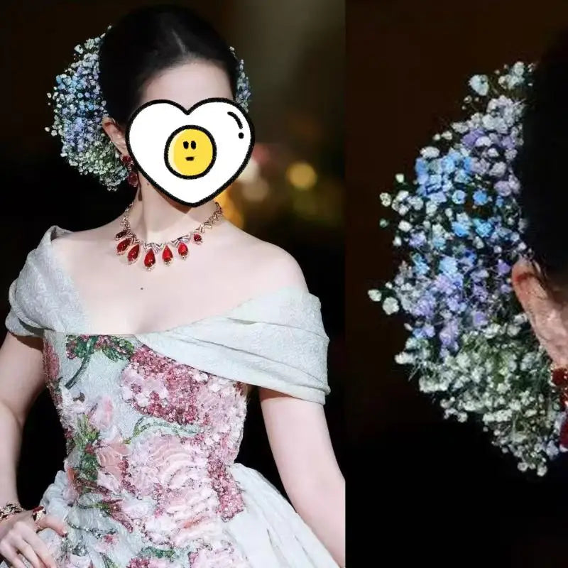 Baby's Breath Flower Hair Clip – Elegant Bridal Hairpin