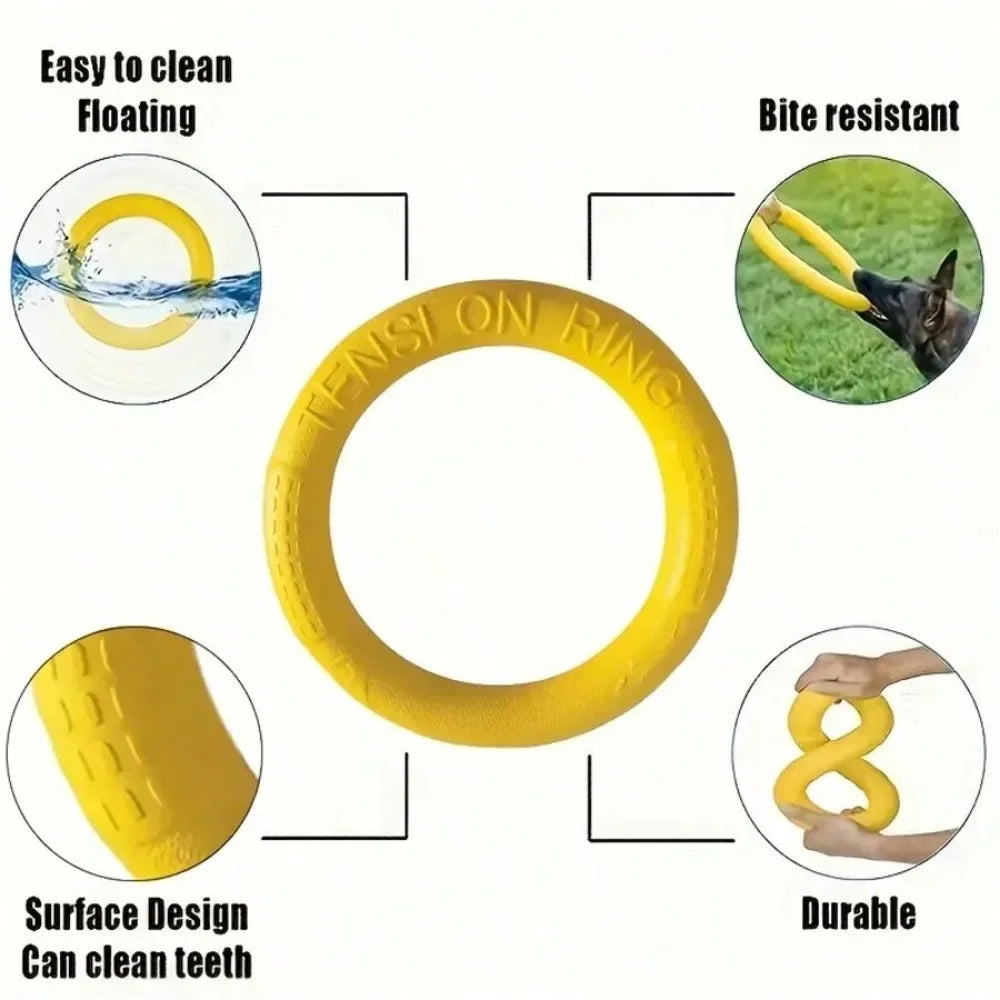 Dog Toys Pet Flying Disk Training Ring Puller Anti-Bite Floating Interactive Supplies Dog Toys Aggressive Chewing Toy dog stuff Peaceful Pleasures Health and Wellness