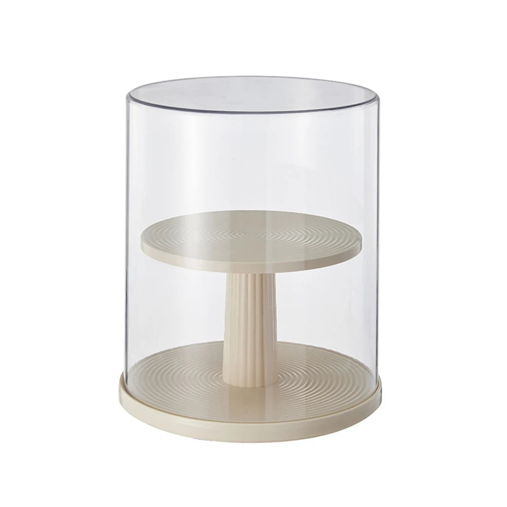 Transparent Plastic Storage Rack, 360 Degree Rotatable Desktop Display Rack, Lego Doll Desktop Dustproof Storage Box Peaceful Pleasures Health and Wellness Clear