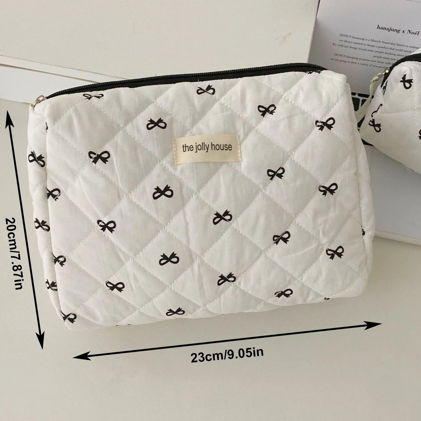 Floral Quilted Cosmetic Bag – Large Travel Makeup Organizer