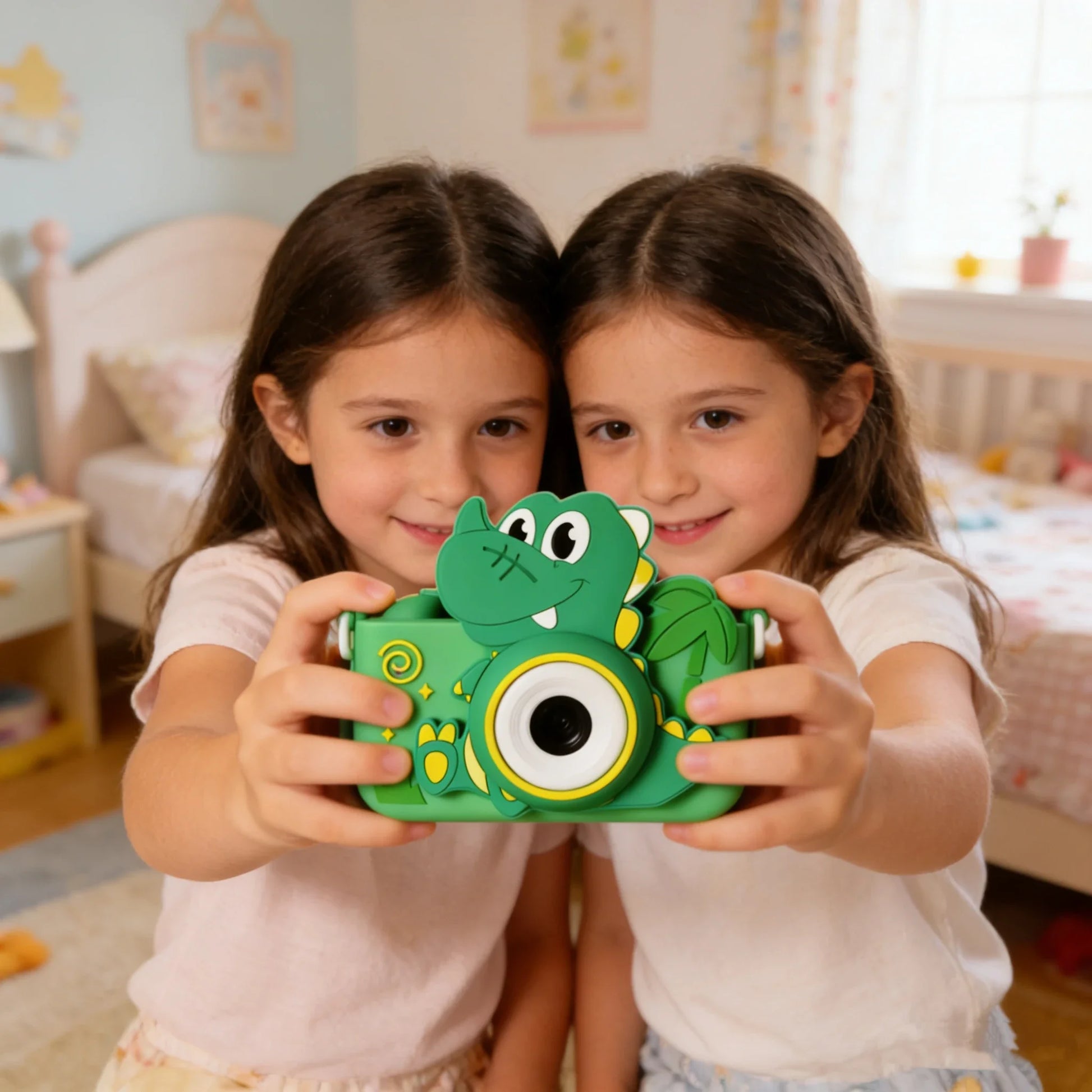 128GB Dual Lens Children Digital Camera Mini Cartoon HD Camcorder Educational Portable Outdoor Video Camera Toy for Boys Girls Peaceful Pleasures Health and Wellness