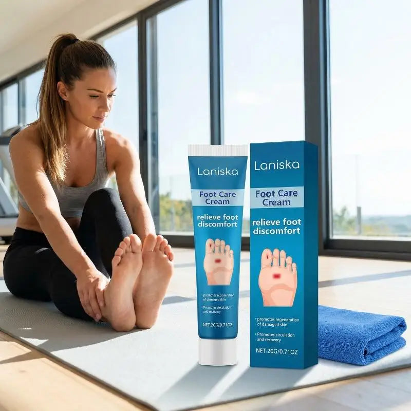 Laniska Foot Care Cream Gentle cleansing for the feet, moisturizing and smoothing the skin, daily massage cream Peaceful Pleasures Health and Wellness