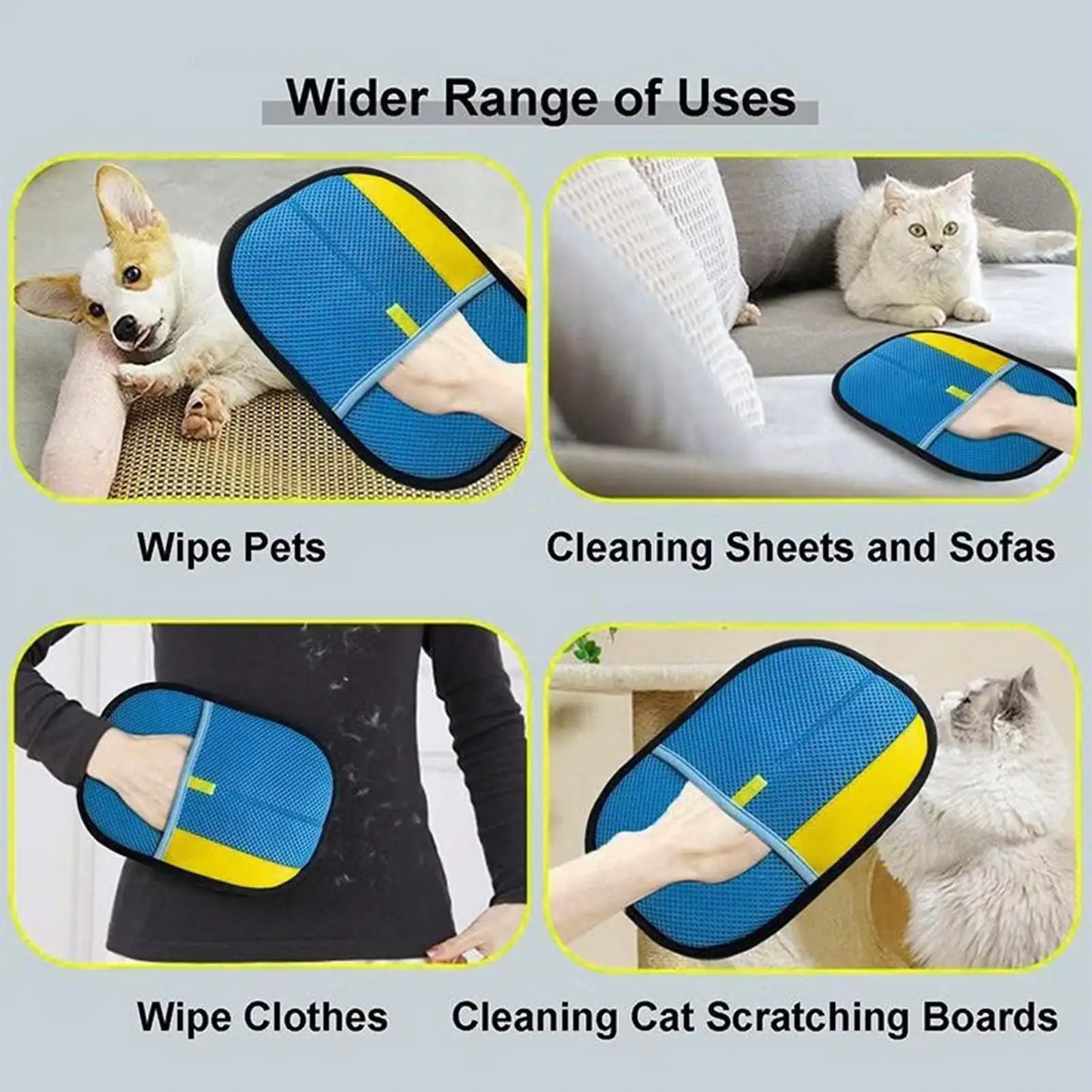 Electrostatic Pet Hair Remover Glove | Reusable & Washable