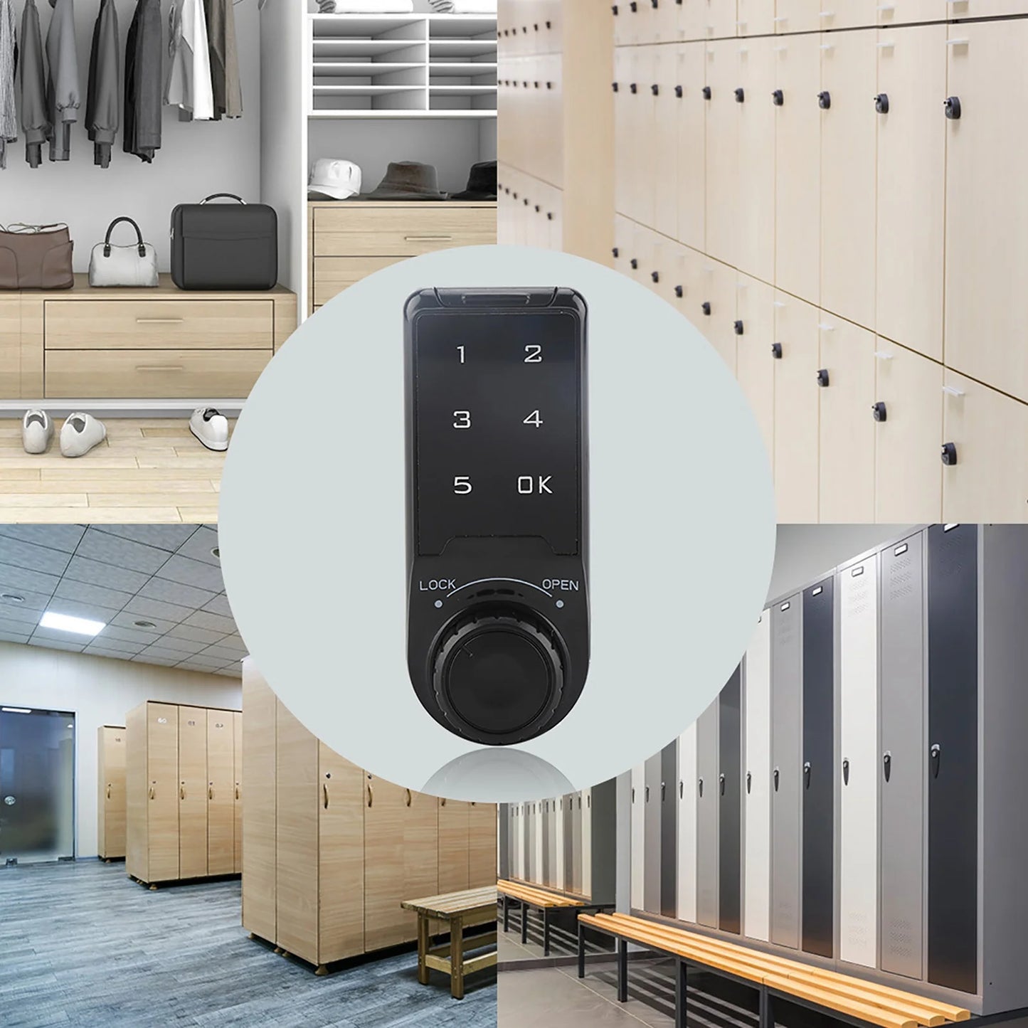 Electric Coded Lock Touch Keypad Password Key Access Lock Digital Electronic Security Cabinet Coded Locker Cabinet Coded Lock Peaceful Pleasures Health and Wellness