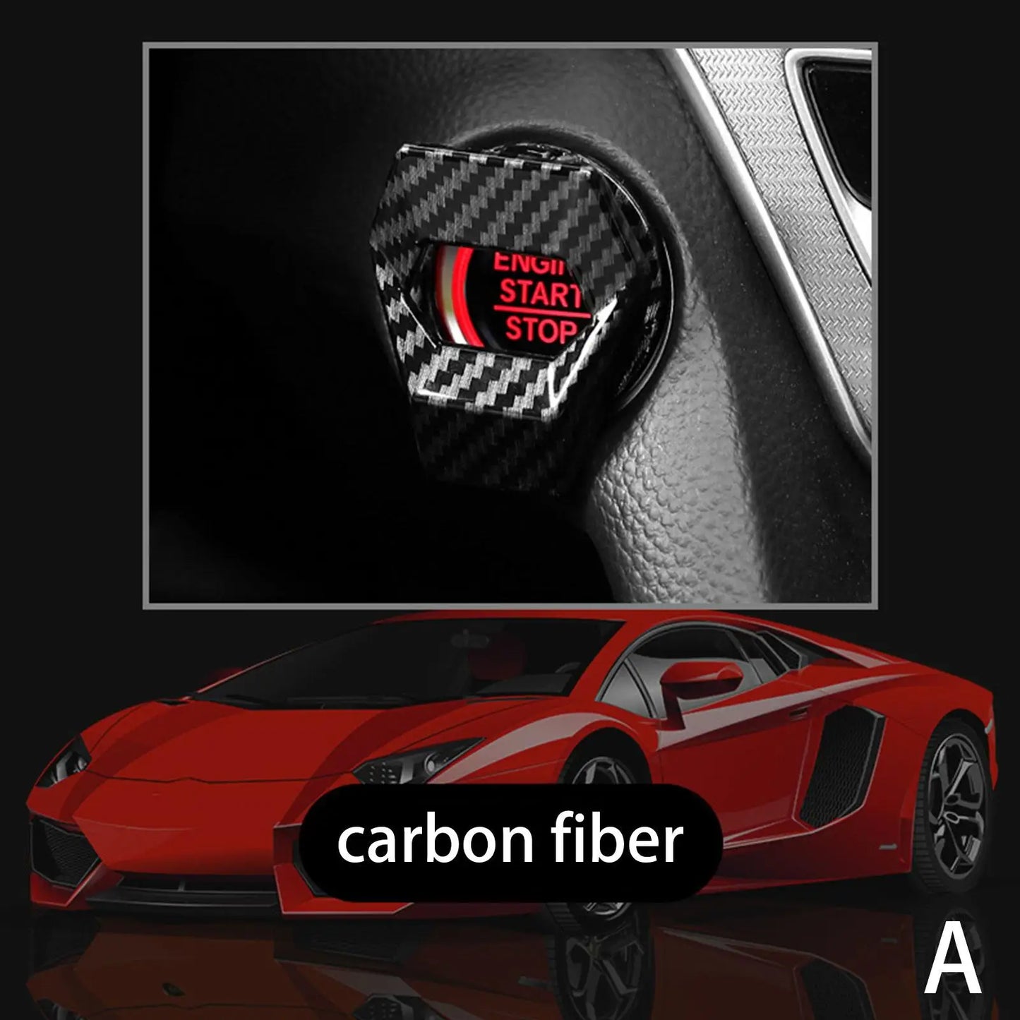 Car Engine Start Stop Switch Button Cover Ignition Anti-scratch Protection Decorative Car Auto Accessories Interior Car-Styling Peaceful Pleasures Health and Wellness A