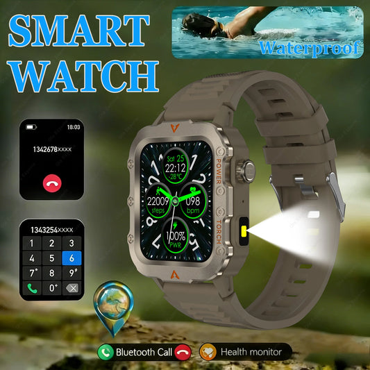 New Military GPS Smart Watch Men Flashlight IP68 Waterproof Outdoor Sport Fitness Tracker Bluetooth Call Smartwatch HW12 Peaceful Pleasures Health and Wellness