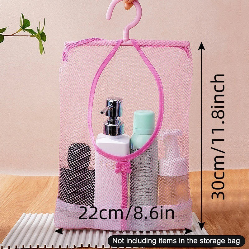 Hanging Mesh Storage Bag – Polyester Space-Saving Organizer