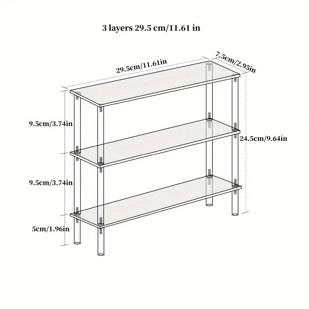 Clear Acrylic Display Stand Riser Rack – Figures, Perfume & Cupcake