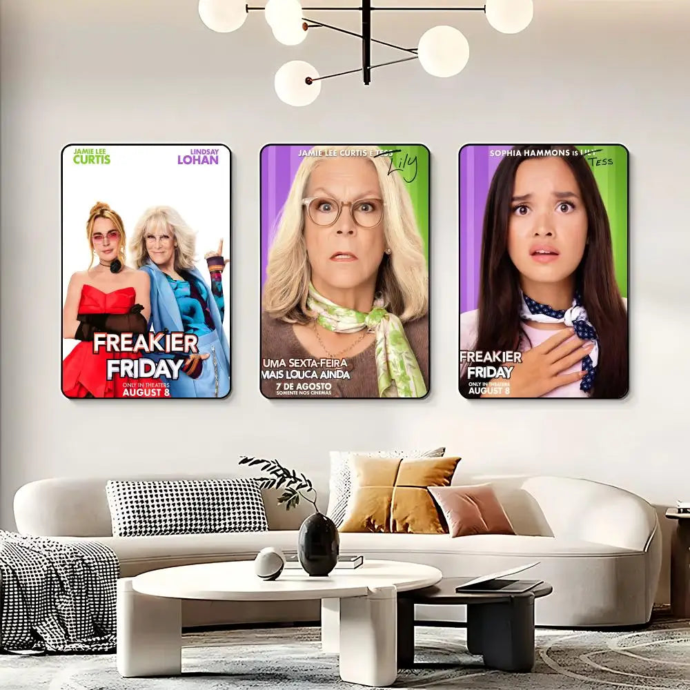 Movie F-Freaky Friday Poster HD Self Adhesive Waterproof Wall Art Ideal for Home Office Dorm Bedroom Great Gift Peaceful Pleasures Health and Wellness