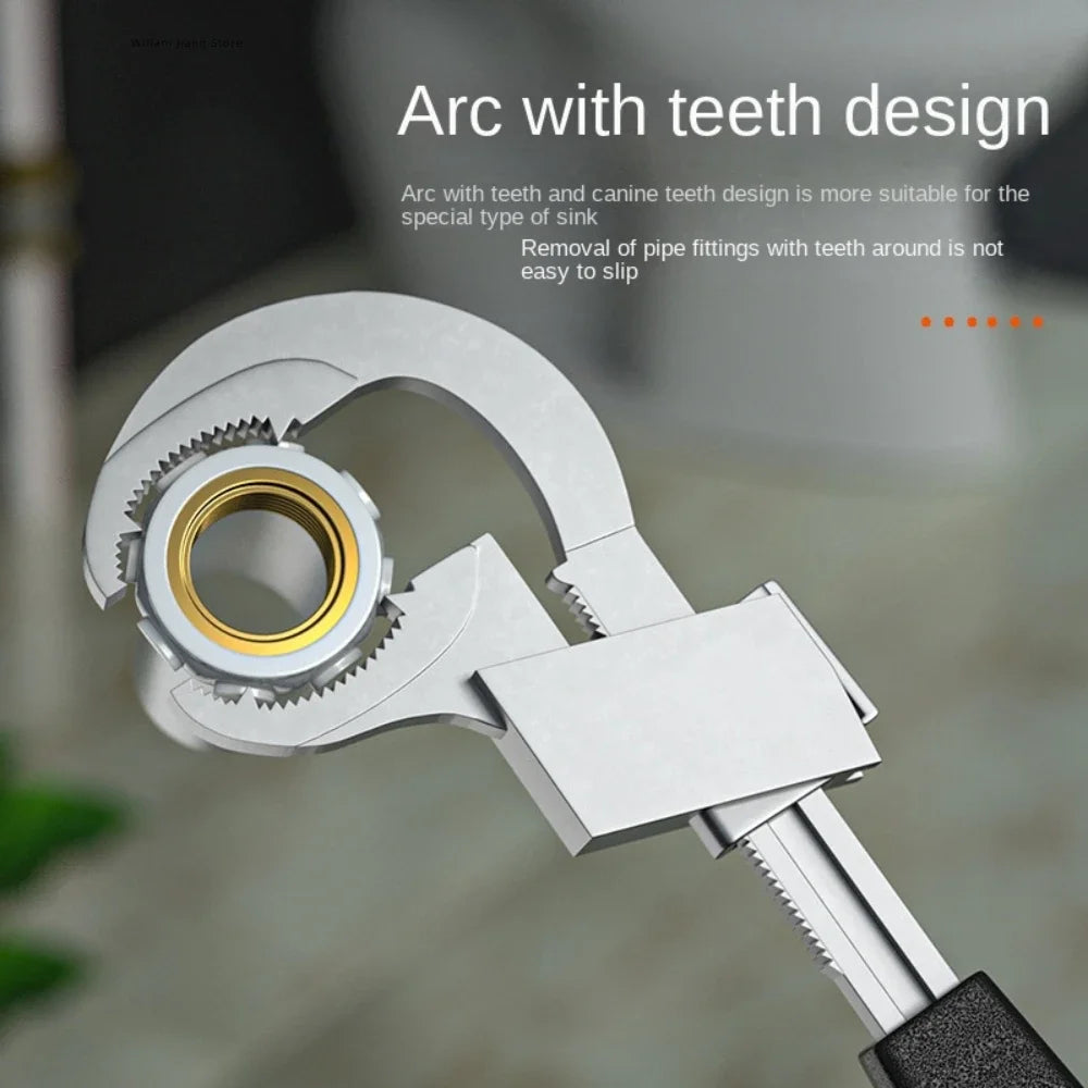 Adjustable Aluminum Alloy Bathroom Wrench | 270mm Pipe Tool