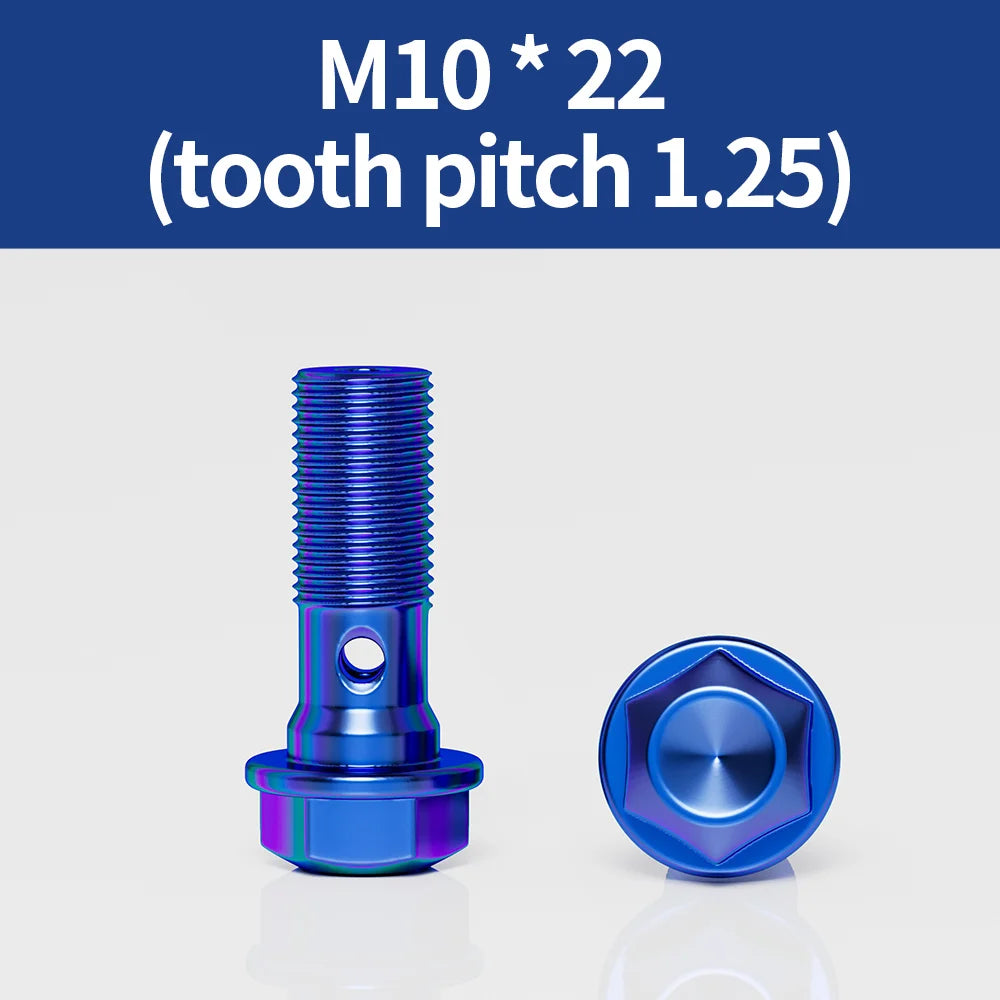 M10 Hollow Banjo Bolt Brake Caliper Oil Drain Screw Titanium
