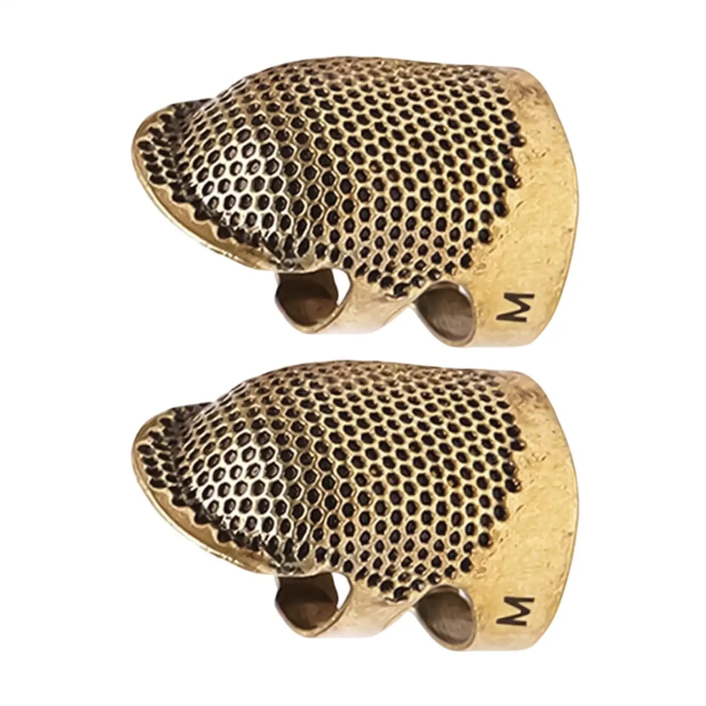 2-Pack Adjustable Metal Sewing Thimbles – Embroidery & Quilting