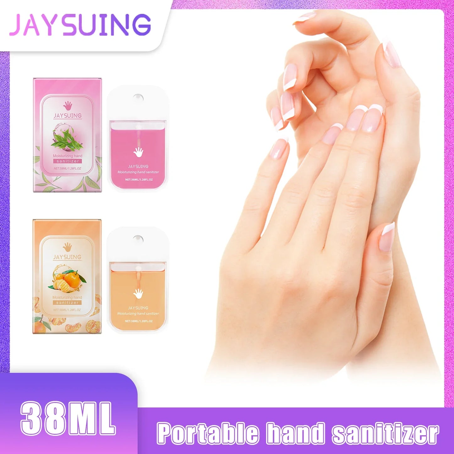 Jaysuing Hand Sanitizer Spray Lasting Fragrance Gentle Cleaning Does Not Hurt Hands Keep Clean Portable Citrus Hand Sanitizer Peaceful Pleasures Health and Wellness