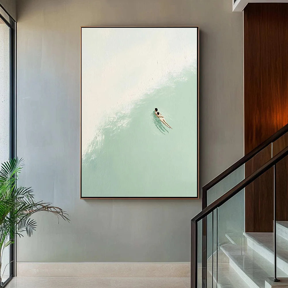 Summer Girl Swimming Pool Party Beach Ocean Boat Wall Art Print Poster Canvas Painting Picture Living Room & Home Decor Peaceful Pleasures Health and Wellness CD078 20x30cm Unframed