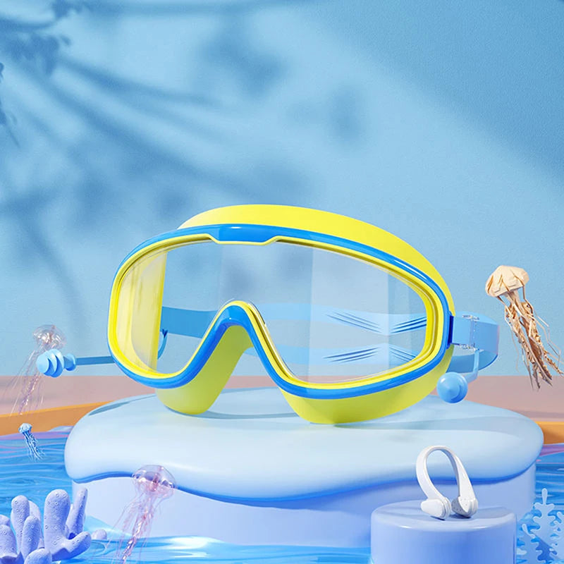 Anti-Fog HD Swimming Goggles for Adults & Kids – Large Frame