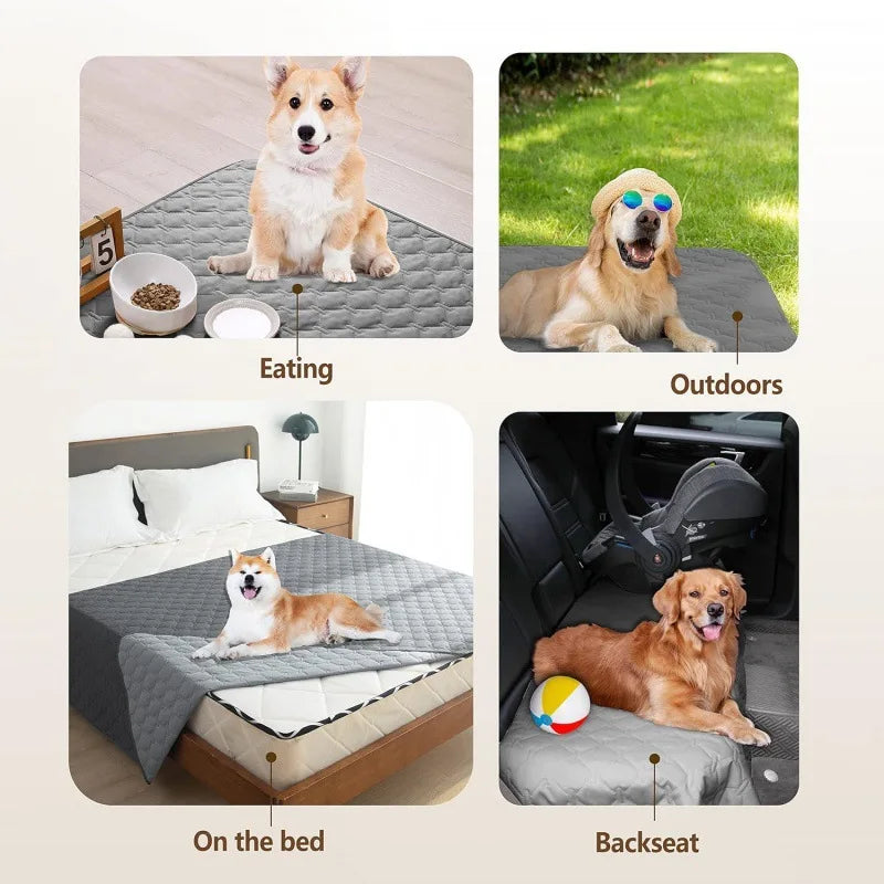 Waterproof Pet Blanket, Bed and Sofa Protection Mat, Suitable for Family with Dogs and Cats, Protector for Mattress or Couch Peaceful Pleasures Health and Wellness