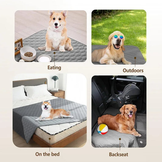 Waterproof Pet Blanket, Bed and Sofa Protection Mat, Suitable for Family with Dogs and Cats, Protector for Mattress or Couch Peaceful Pleasures Health and Wellness