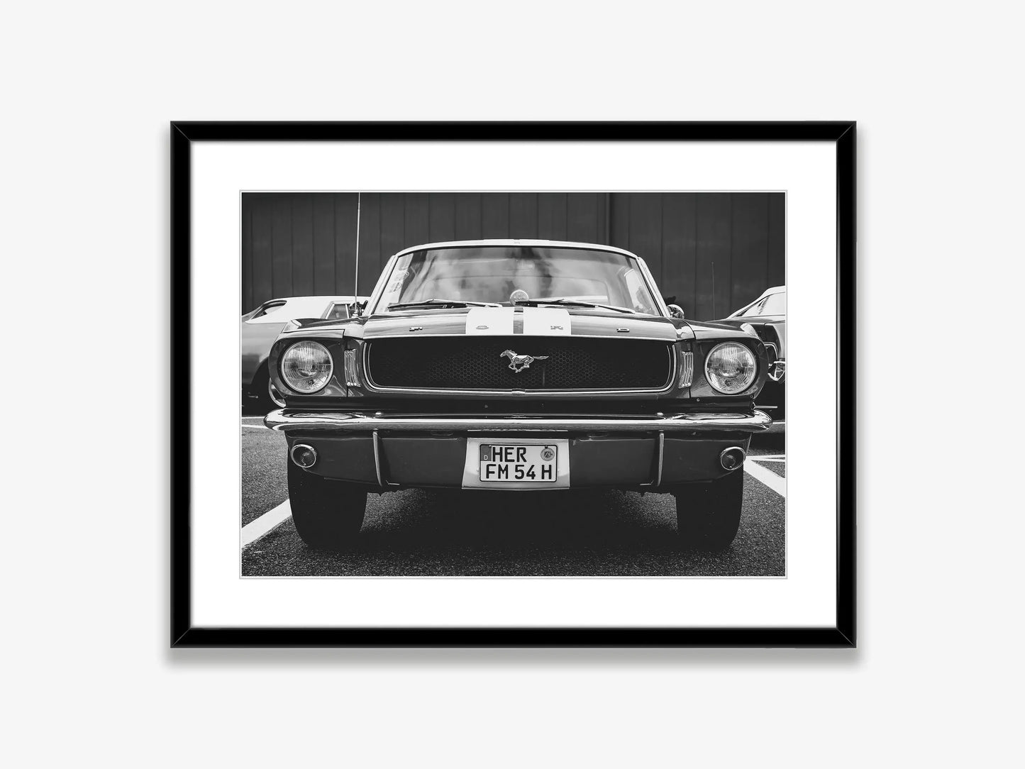 Black and White Ford Mustang Classic Luxury Car Poster Canvas Painting Print Wall Art Picture for Living Room Shopstore Decor Peaceful Pleasures Health and Wellness
