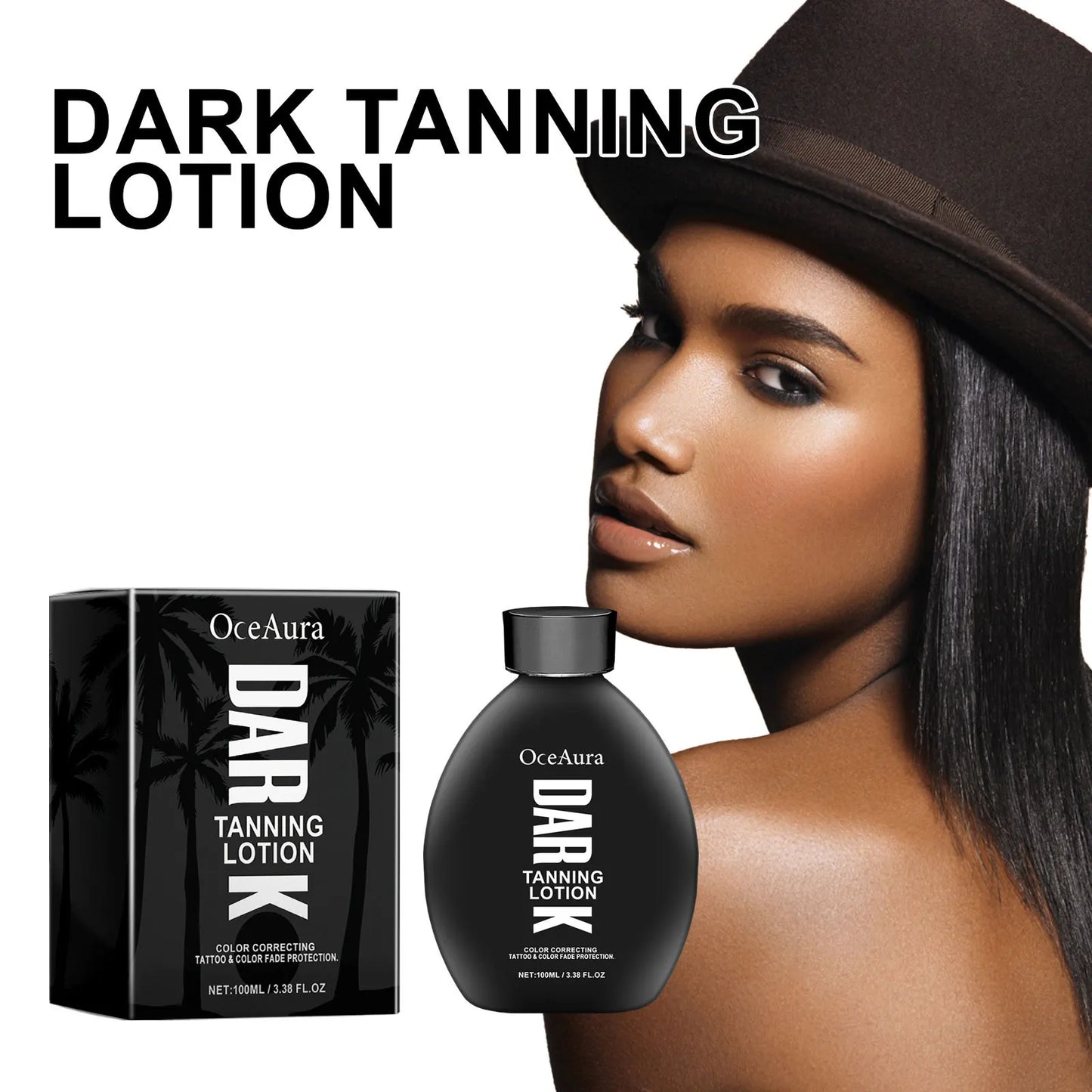 OceAura Self-Tanning Lotion – Natural Bronzer for Face & Body