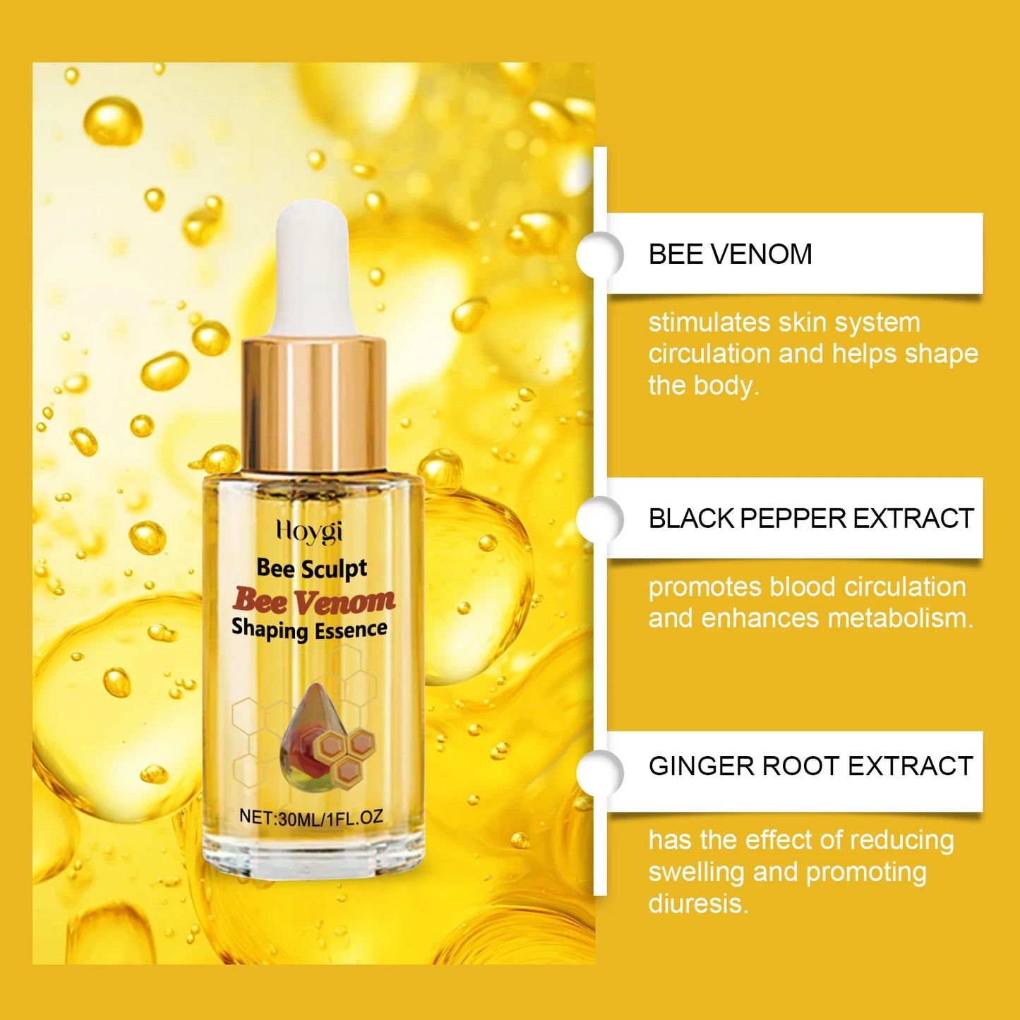 Bee Venom Body Sculpting Oil – Anti-Cellulite Firming Slim Peaceful Pleasures Health and Wellness