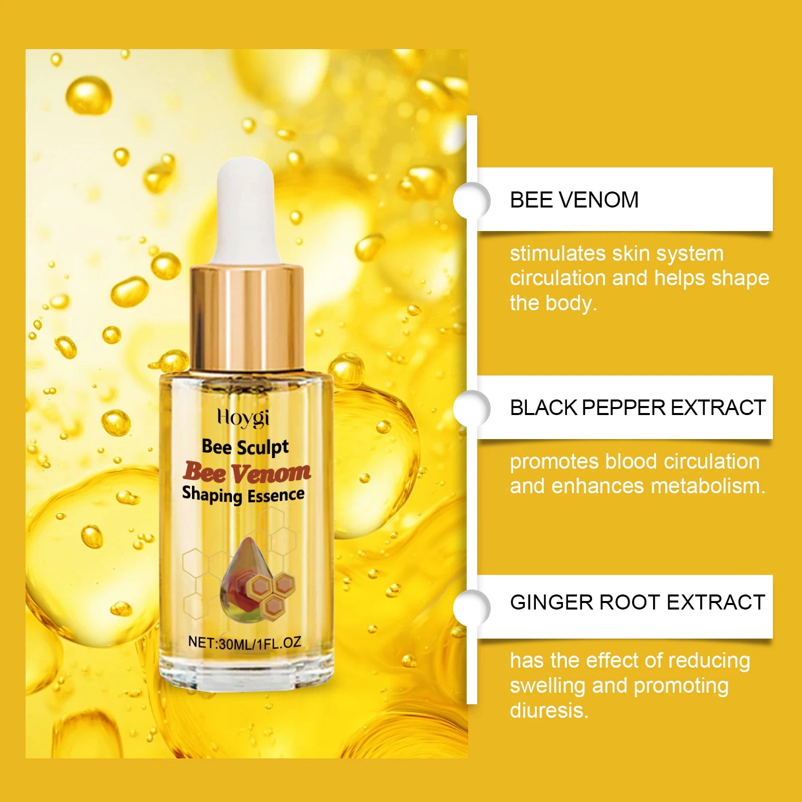 Bee Venom Body Sculpting Oil – Anti-Cellulite Firming Slim Peaceful Pleasures Health and Wellness