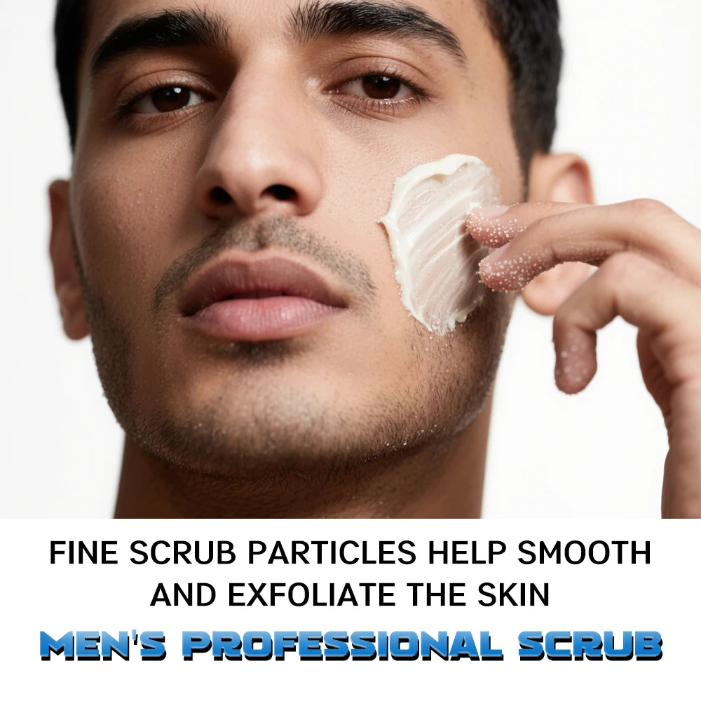 SUYARUN Men's Body Scrub Exfoliator - Deep Cleansing Exfoliation, Oil Control, Dead Skin Removal with Natural Charcoal. Peaceful Pleasures Health and Wellness