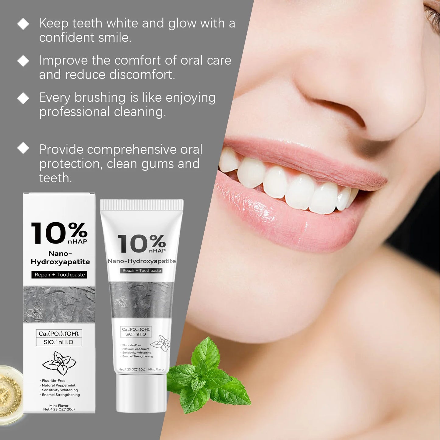 Teeth Brighten Repairing Toothpaste Enhance Tooth Enamel Relieve Gum Discomfort Removing Dental Plaque Fresh Breath Toothpaste Peaceful Pleasures Health and Wellness