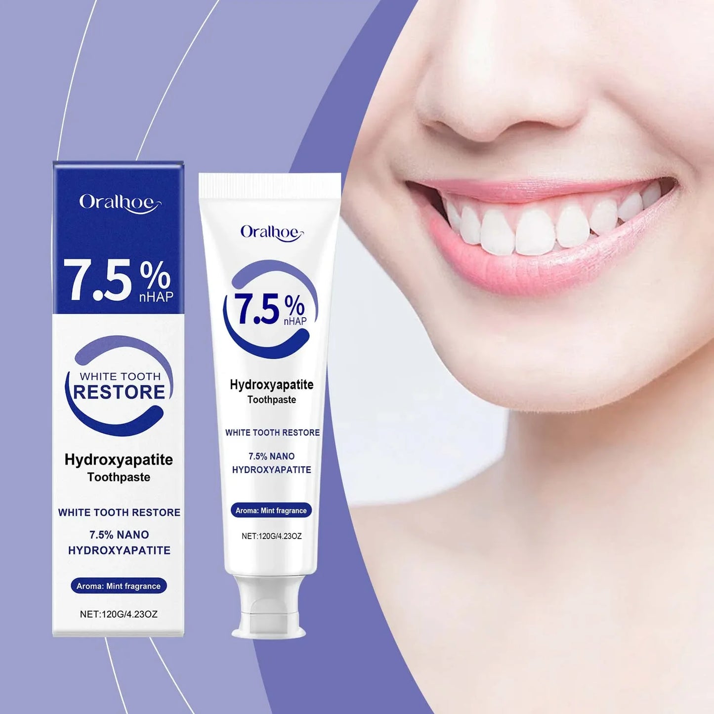 Oralhoe 7.5% Hydroxyapatite Toothpaste – Fluoride-Free 120g