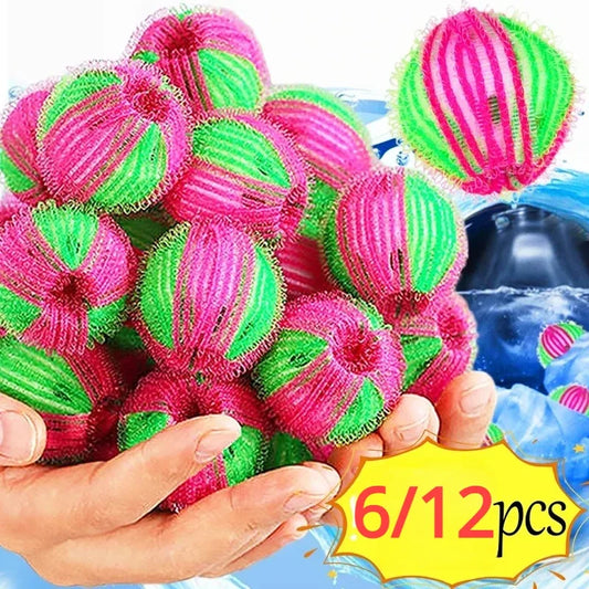 6/12pcs Downy Laundry Balls Pet Hair Remover Washing Capsules Removes Lint Personal Care Clothes Limpieza Reusable Ball Catch Peaceful Pleasures Health and Wellness