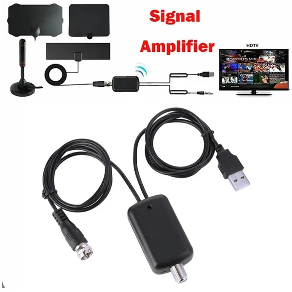 HDTV Antenna Amplifier 4K – 25dB High Gain, 200-Mile Range