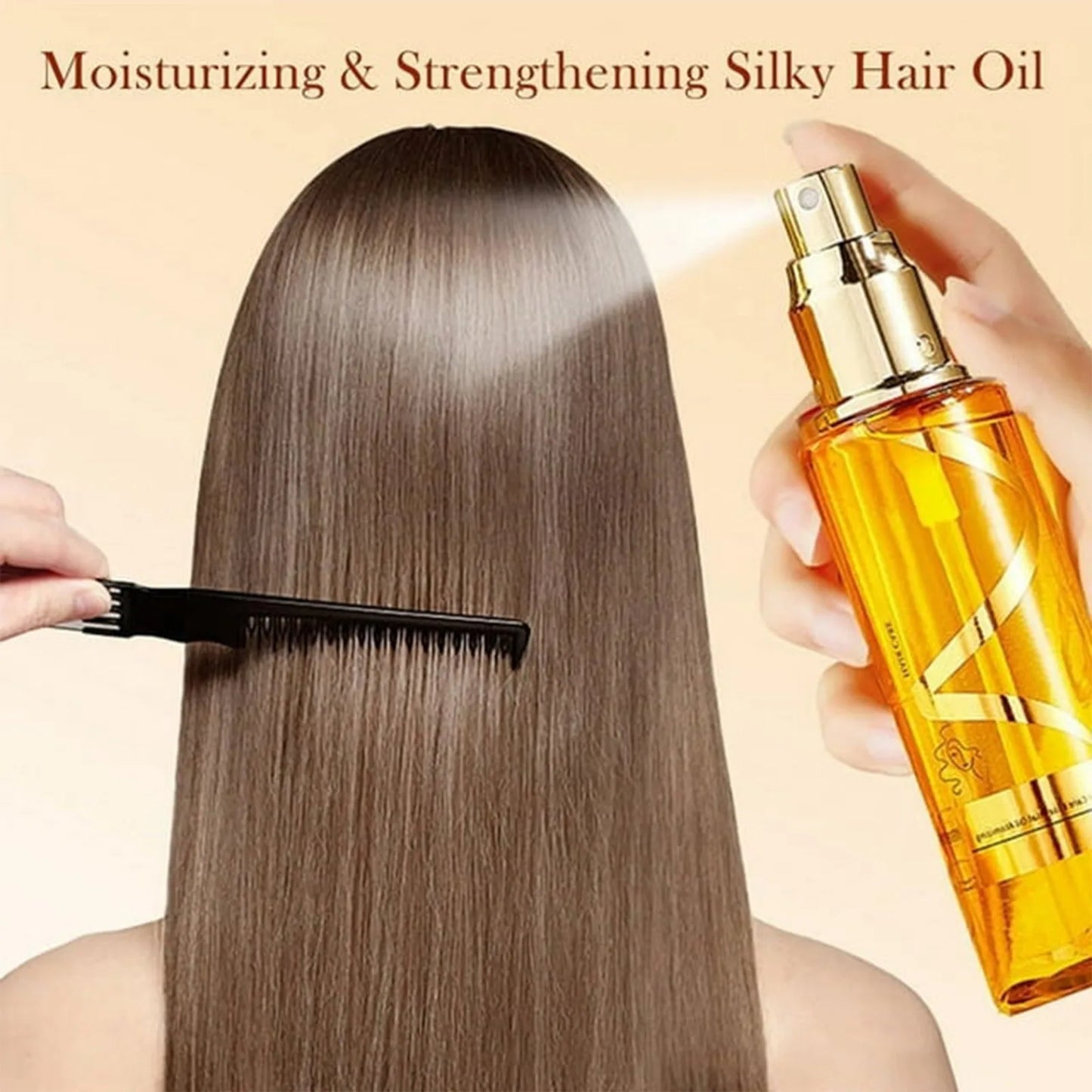 100ml Moisturizing & Strengthening Silky Hair Oil, Hydrating Hair Treating Essences Oil, Nourishing Hair Treating Essences Oil Peaceful Pleasures Health and Wellness