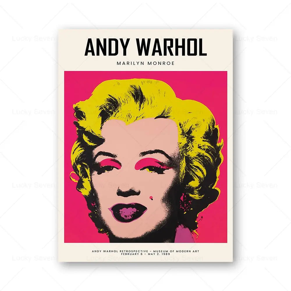 Andy Warhol Pop Art Canvas Poster Sunset Banana Tomato Soup Abstract Wall Art Modern Living Room Home Aesthetic Decor Peaceful Pleasures Health and Wellness 18 40x50cm Unframed