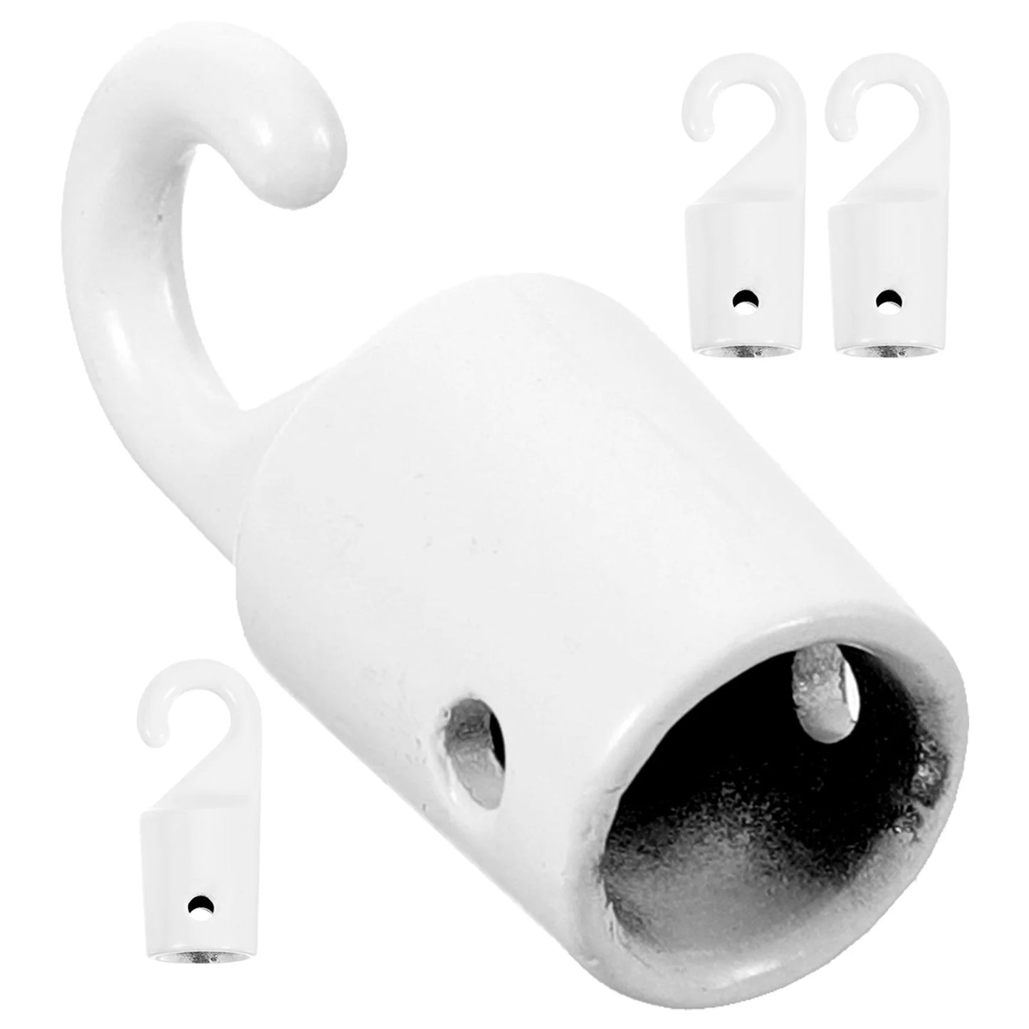 4 Pcs White Hooks Curtain Rod Hangers Blind Replacement Parts Vertical Wand Tips Horizontal Blinds Accessories Window Decor Home Peaceful Pleasures Health and Wellness