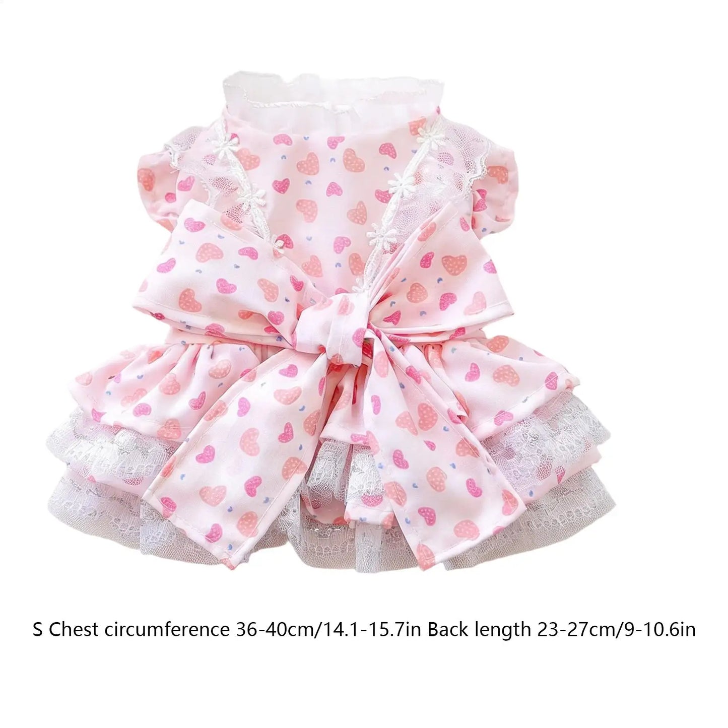 Dress For Dogs Female Breathable Pink Adjustable Medium Dog Outfit Puppy Clothes Girl For All Breed Daily Party Outdoor Walking Peaceful Pleasures Health and Wellness