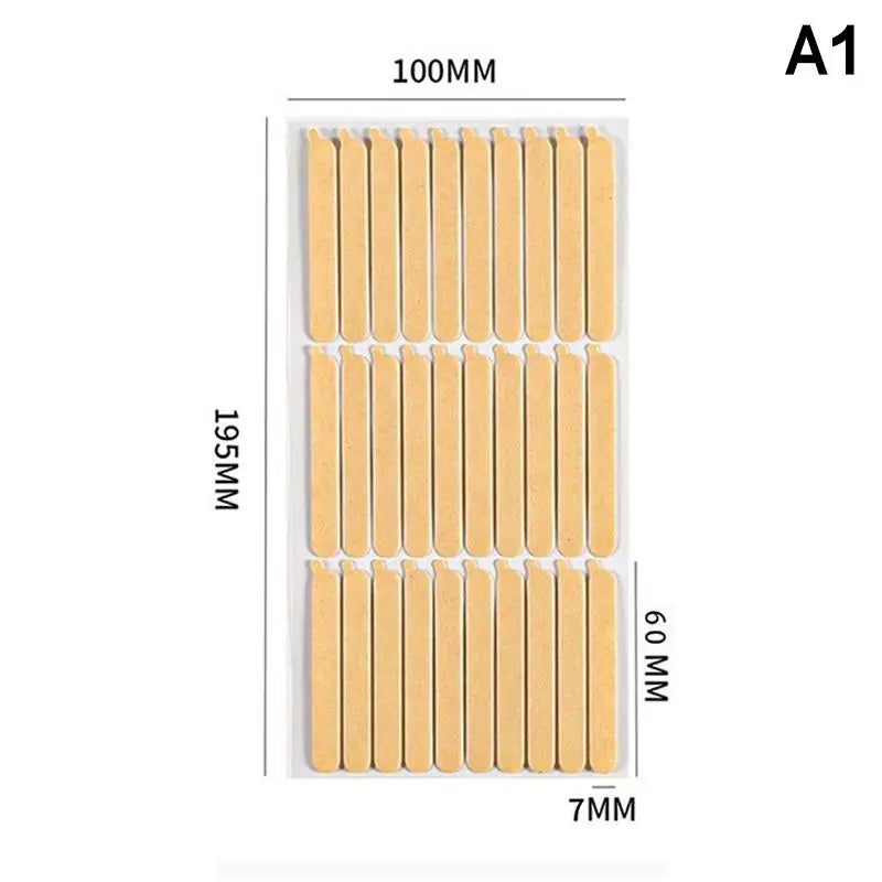30/33pcs Transparent Double Adhesive Tape False Nails Display Stand Glue Stickers Acrylic Practice Showing Bar Nail Art Tools Peaceful Pleasures Health and Wellness A1