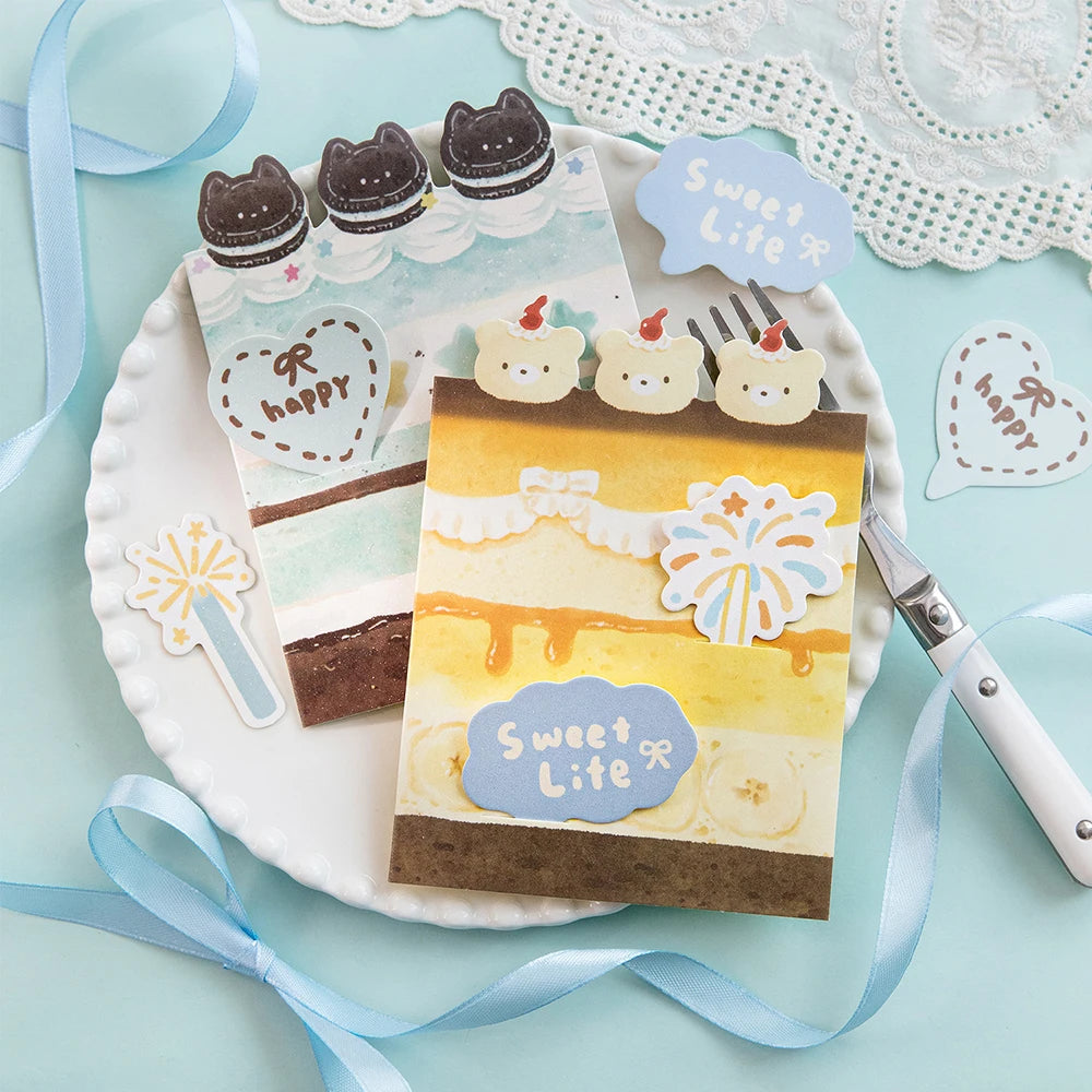 Sparkling Sand Card&envelope Colorful Cake Shop Series Student